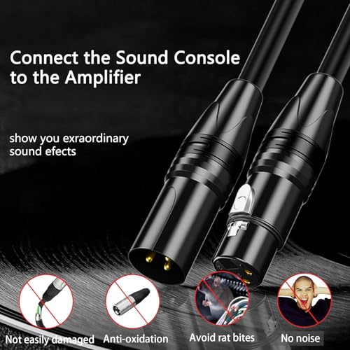 BGBGKK XLR Cables 6ft 6 Pack, Professional XLR Microphone Cable Male to Female, Gold-Plated 3-pin X L R Speaker Cable Balanced Mic Cable, Multicolor - Image 5