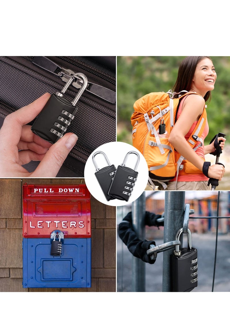 KASTWAVE Combination Lock, KASTWAVE Travel Bag Lock, 4 Pack, 4 Digit Combination Padlock for Traveling Toolbox School Gym Door Locker Suitcases Employee Hasp Storage - Image 5