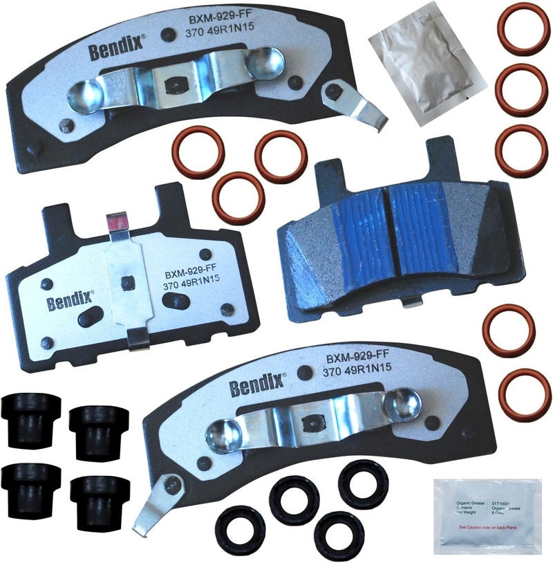 Bendix Fleet Metlok MKD370FM Semi-Metallic Front Brake Pads for Select Models Chevy C35,C1500 Suburban,C2500,C2500 C3500,C3500HD,Express 2500,3500,K1500 K2500,K3500,Tahoe,Dodge Ram GMC Savana Yukon - Image 1