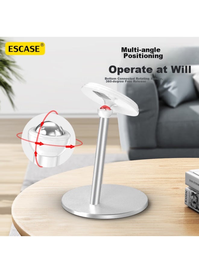 Escase Magsafe Stand Compatible With Apple Iphone 13 Pro Max, Magnetic Wireless Charger, Vertical Base, Mini Desktop Lazy Stand, Portable Phone Holder, Silver