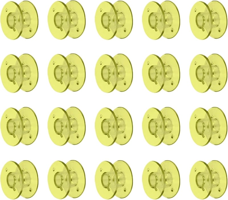 Bobbin 20-100pcs Plastic Transparent Colorful Machine Spools Home Sewing Tool(Yellow,30pcs) - Image 1