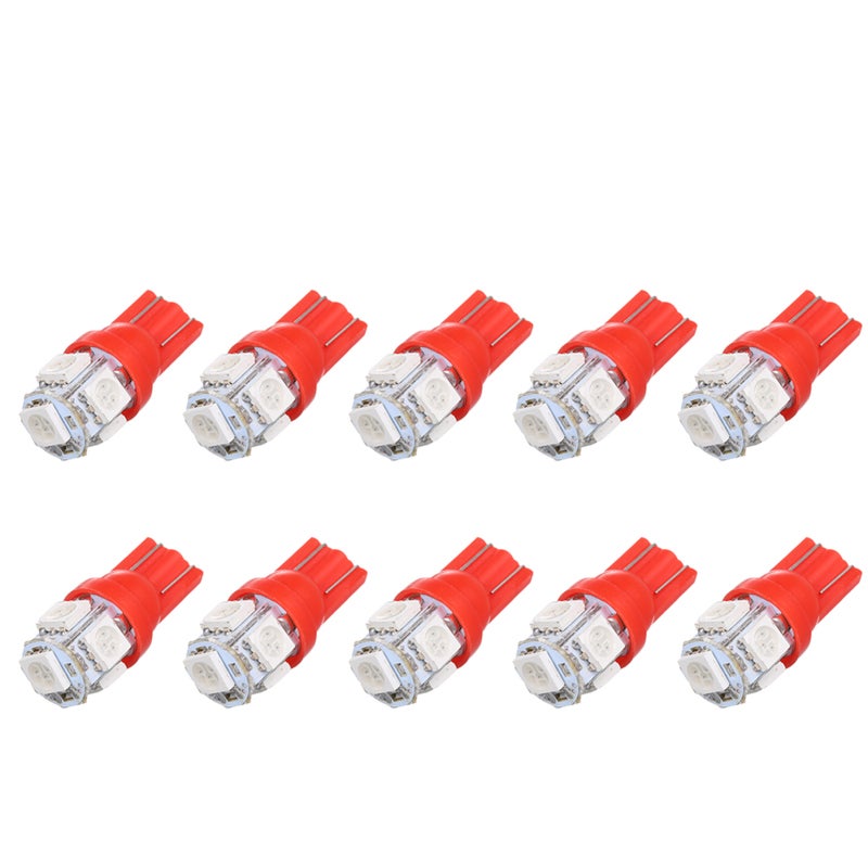 LED Bulb: Red T10 Bulb - Ultra-Bright Flicker-Free Light for Enhanced Visibility Safer Night Driving Long Lifespan 30,000 Hours Energy Efficient for Cars Trucks SUVs - Image 2