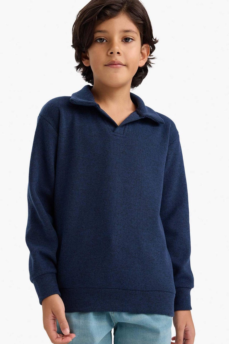DeFacto Boy Apache Collar Sweatshirt - Image 3