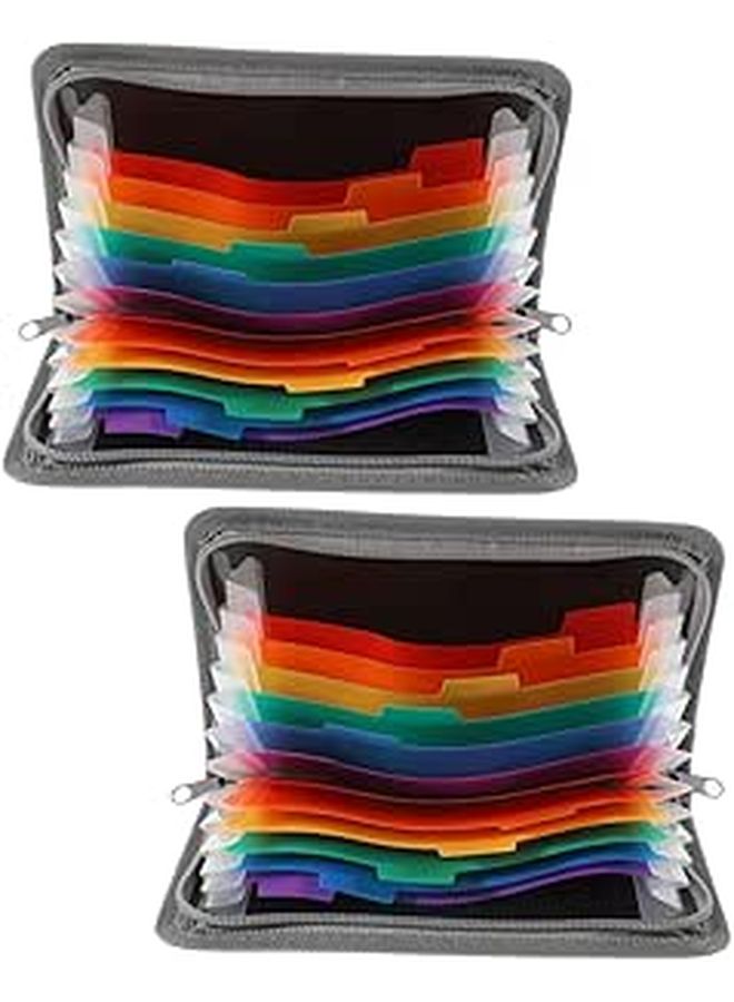 Expandable Zipper Accordion Folder 2 Pack Portable Document Organizer for Office School Travel - Image 1