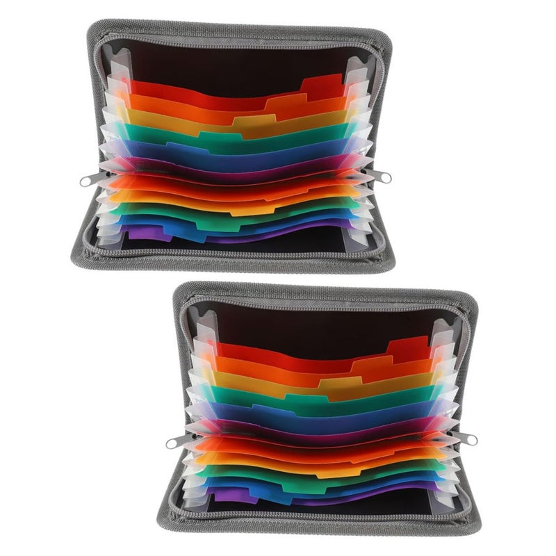 Expandable Zipper Accordion Folder 2 Pack Portable Document Organizer for Office School Travel - Image 2