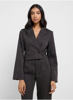 Ginger Cropped Blazer & Straight Fit Pant Coord Set  - Image 3