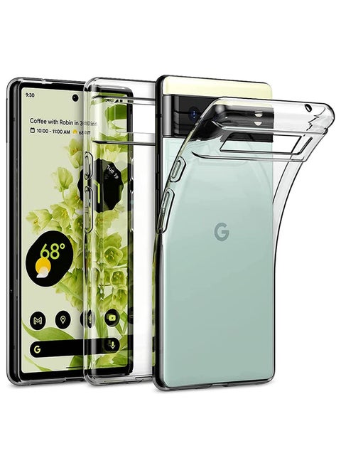 Google Pixel 6a Clear Shockproof Case Ultra Slim Transparent Soft TPU Cover 6.1 inch