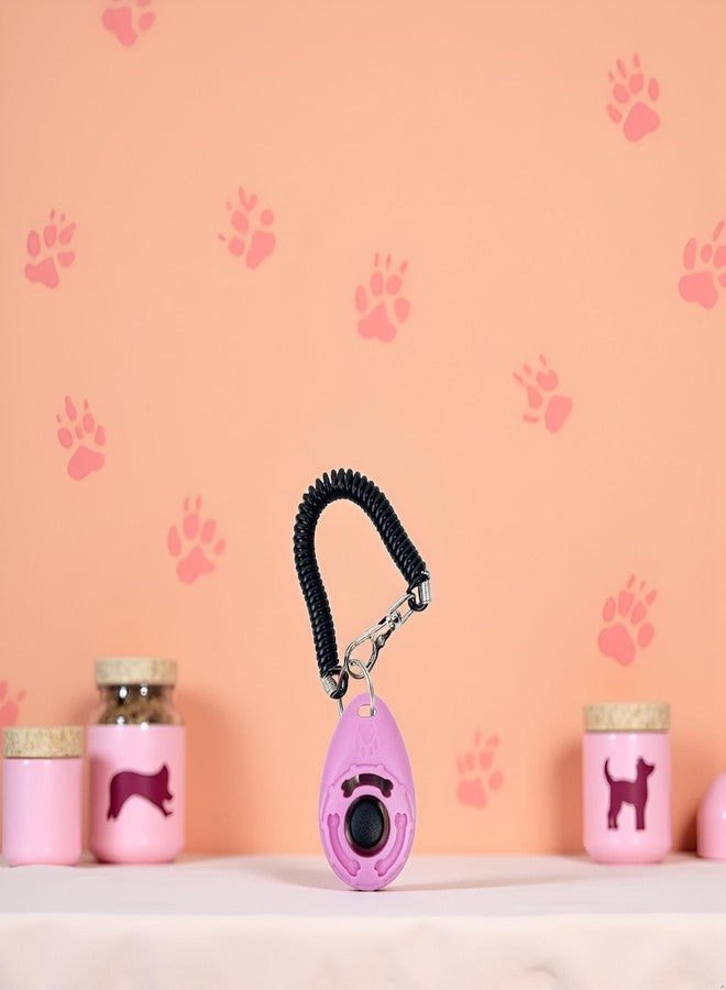 Galepromot 1pc Pink Clicker Easy to Use with Button Dog Training Accessories Strong and Long-Lasting,Training and Behavior Aids - Image 3