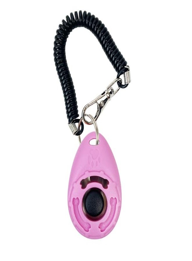 Galepromot 1pc Pink Clicker Easy to Use with Button Dog Training Accessories Strong and Long-Lasting,Training and Behavior Aids - Image 1