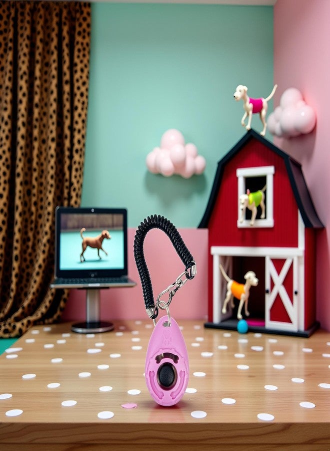 Galepromot 1pc Pink Clicker Easy to Use with Button Dog Training Accessories Strong and Long-Lasting,Training and Behavior Aids - Image 5