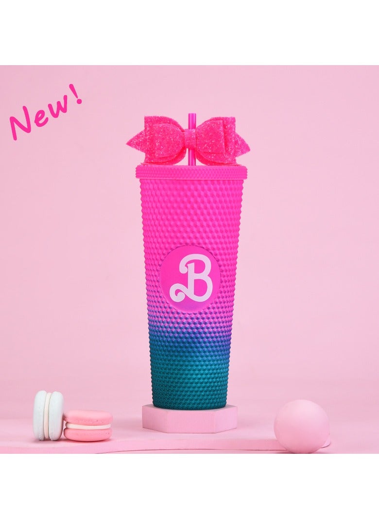 زد Double sippy Cup 710ml Gradient C (printed)- Bow style 