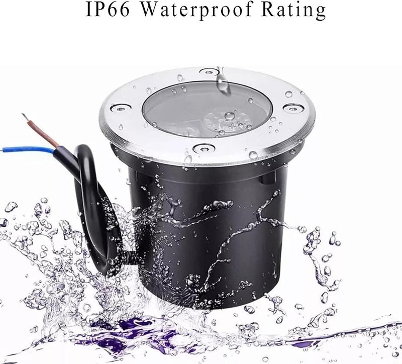 LED Buried Lights - Waterproof IP66 Low Voltage Recessed Ground Lights for Outdoor Pathway, Patio, Deck, and Landscape, Warm White 3W AC 24V - Image 2