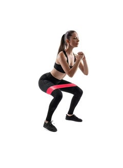 Halamine 5-Piece Resistance Loop Exercise Bands With Carry Bag Set,Unbreakable 100% Natural Latex Exercise Bands,Pink,600mm*50  - Image 2
