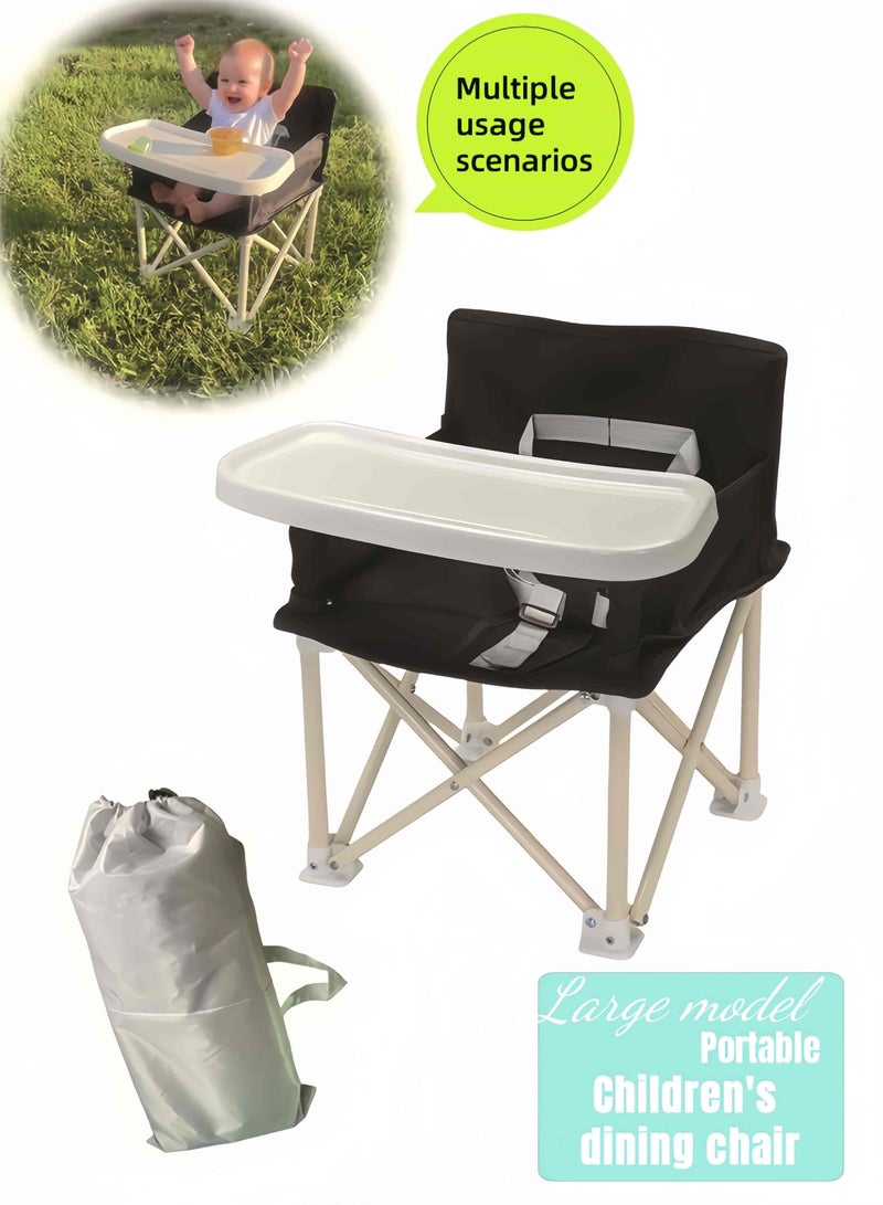 Aideli Baby Booster Seat Portable with Tray - Removable Foldable for Dining, Travel, Beach & Picnic with Safety Belt - Image 2