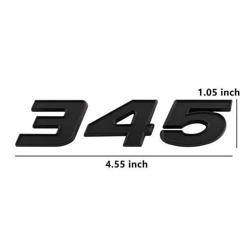 UpAuto 2 pcs 345 Emblem Badge 3D Self-Adhesive Nameplates 345 for Dodge Challenger Chrysle 300c (Black) - Image 5
