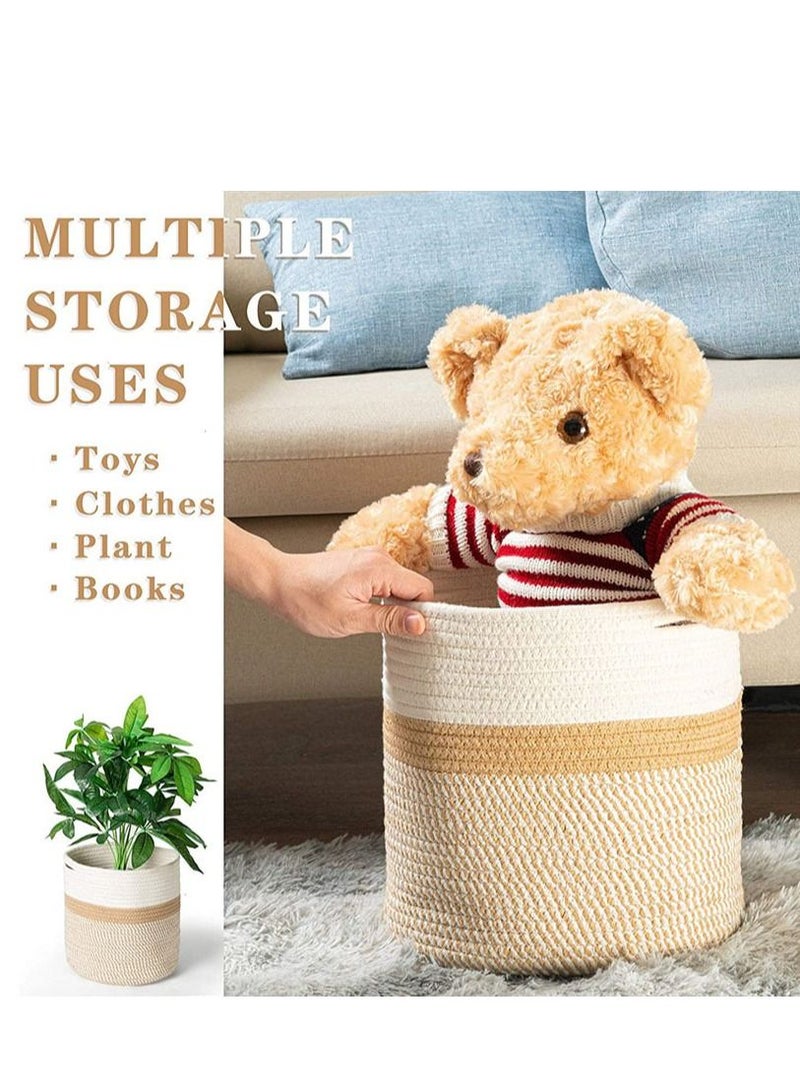 Y&D Multi-Functional Cotton Rope Woven Storage Basket 20*20cm - Image 5