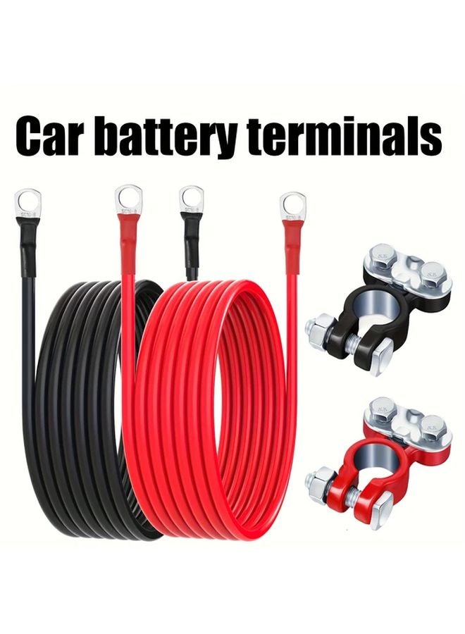 10AWG أطراف توصيل البطارية 50 سم مجموعة أدوات العقص للسيارات - Image 2