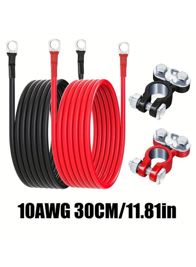 10AWG أطراف توصيل البطارية 50 سم مجموعة أدوات العقص للسيارات - Image 4