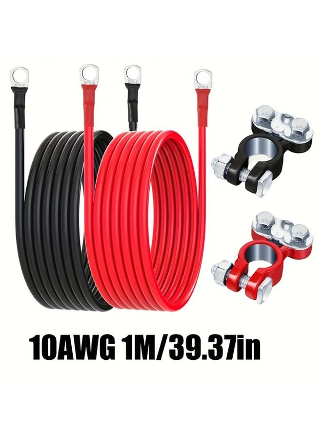 10AWG أطراف توصيل البطارية 50 سم مجموعة أدوات العقص للسيارات - Image 3