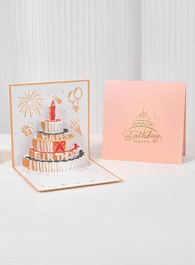 2 عبوة من بطاقات المعايدة ثلاثية الأبعاد ذات التصميم الأنيق والفخم لعيد الميلاد بطاقات هدايا متينة وصلبة أفضل التمنيات لعيد الميلاد أو التخرج - Image 5