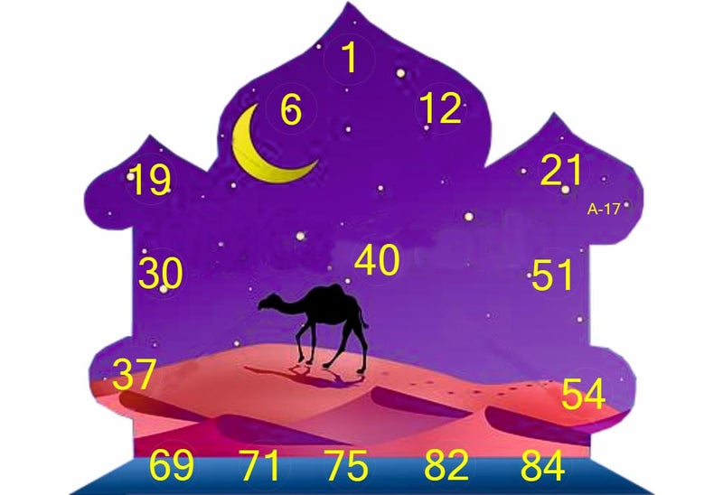 Kitty Partyy Arabian Night Shape Tambola Ticket, 300 Tambola Tickets for Fun Family & Party Games - Image 3