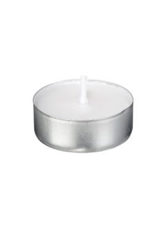 atmosphera 50-Piece Decorated Fragrance Free Tea Light Candle White 3.7 x 1.2 x 3.7 cm 103110  - Image 2