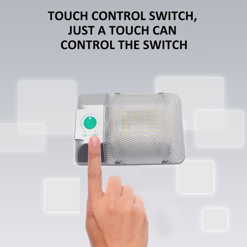 RV LED Ceiling Single Dome Light DC 9-18V 6000-6500K Touch Dimmable Interior LED Lighting with ON/OFF Switch for Car RV Trailer Camper Boat - Image 4