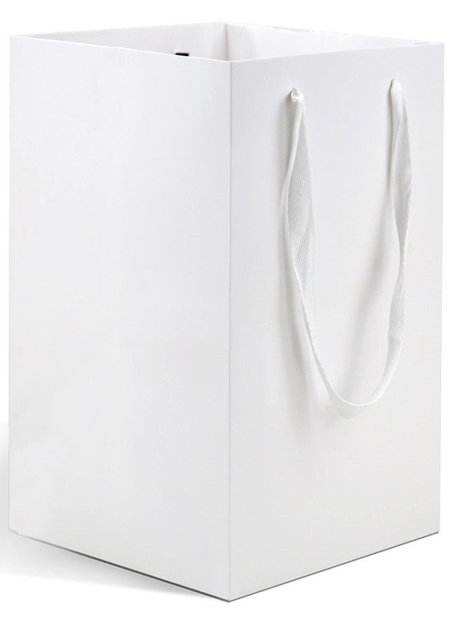 HUAPRINT Large White Paper Gift Bags with Handles, 12 Pack, 12x12x12inch, Square Wedding, Party, Birthday, Goodie, Craft, Candy, Cookie, Take Out Bags - Image 1