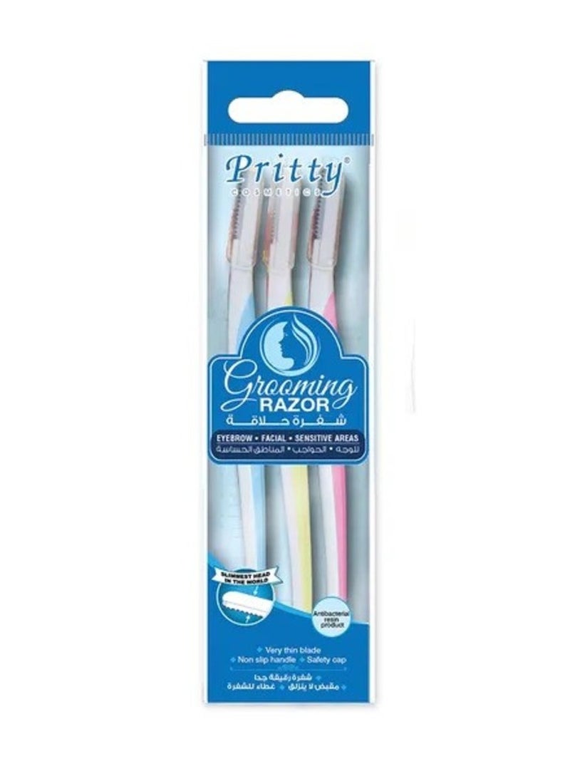 Pritty Pritty Eye Brow Razor 3 Pcs 