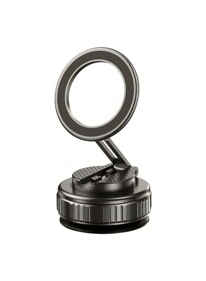 2025 Upgraded 360° Rotating Car Magnetic Phone Holder - Magnetic Vacuum Dual Fixation | 360° Rotation | Anti-slip and shockproof, super strong vacuum suction cup and foldable design, suitable for various smooth surfaces such as dashboard/gym/mirror/live broadcast, with free magnetic guide ring - Image 1