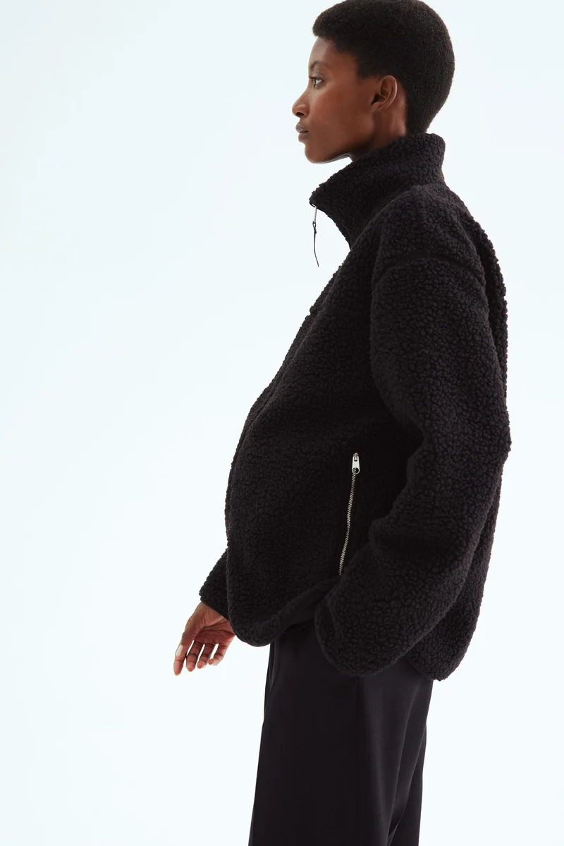 H&M MAMA Before & After Babywearing teddy jacket