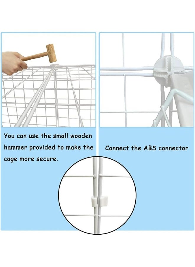 Neostyle Cat Cage Indoor, Detachable Metal DIY Pet Playpen, Portable Collapsible Pet Cat Cage Enclosure for Small and Medium Pets - Image 3