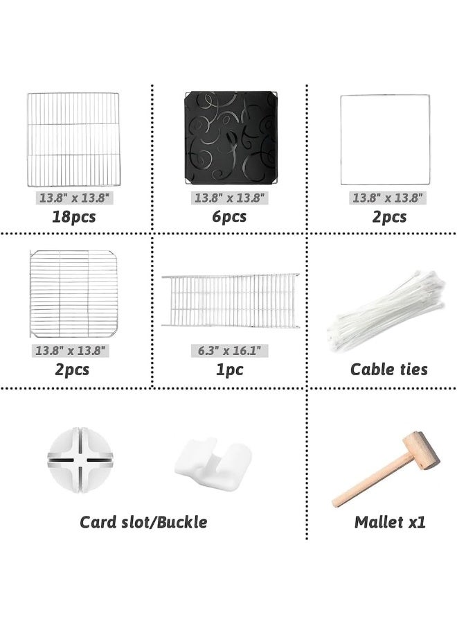 Neostyle Cat Cage Indoor, Detachable Metal DIY Pet Playpen, Portable Collapsible Pet Cat Cage Enclosure for Small and Medium Pets - Image 4