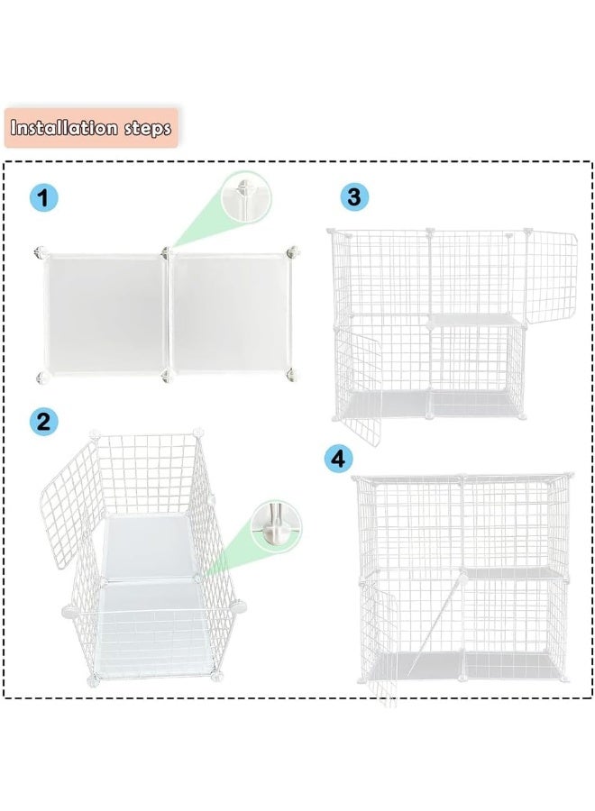 Neostyle Cat Cage Indoor, Detachable Metal DIY Pet Playpen, Portable Collapsible Pet Cat Cage Enclosure for Small and Medium Pets - Image 5