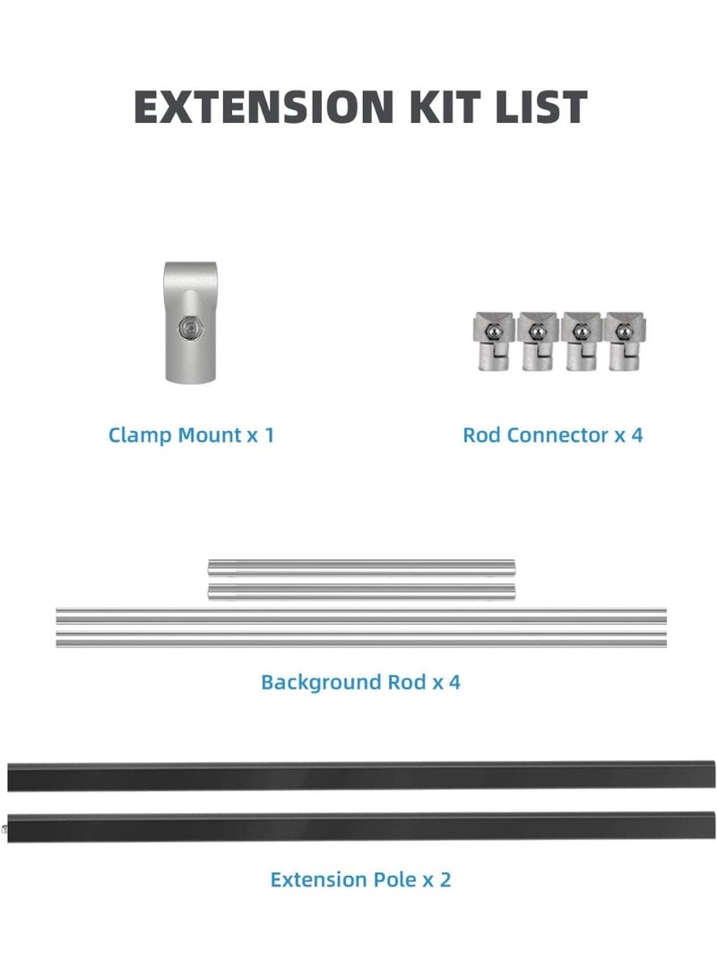 RAUBAY Y360MA1 360 Degree Spinner Extension Kit (Standard Version) – 48" Adjustable Poles, 20"x41" Background Kit, 330lbs Load Capacity, For Portrait, Bullet-Time & Product Photography - Image 5