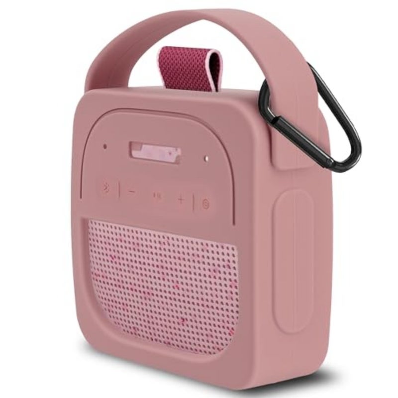 Protective Silicone Case Compatible with Bose SoundLink Micro 2nd Gen, Portable Speaker Cover with Keychain Hook, Soft Anti-Scratch Sleeve for Travel and Daily Use Pink - Image 1