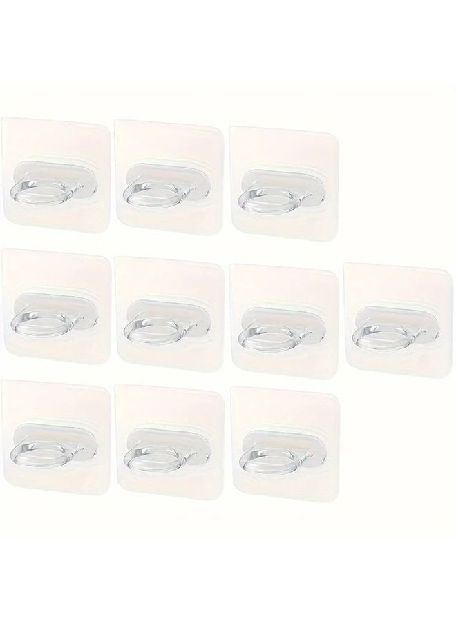 10 قطعة من مجموعة خطافات زجاجات الرذاذ اللاصقة خطافات حائط بدون مسامير للحمام والمطبخ - Image 1