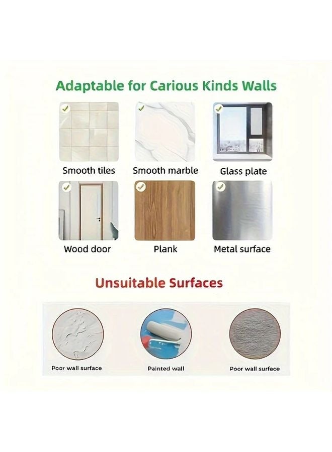 10 قطعة من مجموعة خطافات زجاجات الرذاذ اللاصقة خطافات حائط بدون مسامير للحمام والمطبخ - Image 3