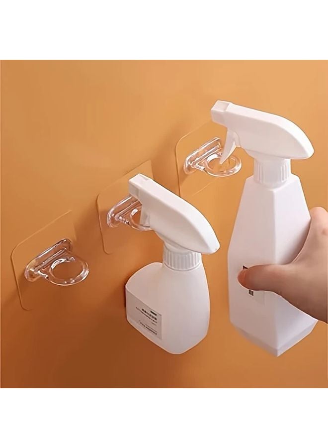 10 قطعة من مجموعة خطافات زجاجات الرذاذ اللاصقة خطافات حائط بدون مسامير للحمام والمطبخ - Image 2