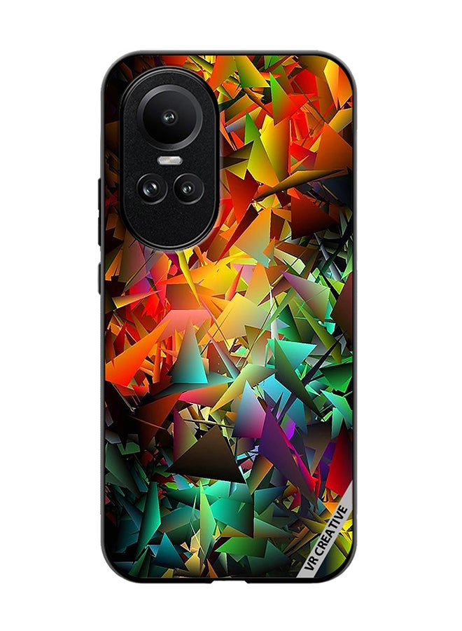 VR CREATIVE Protective Case Cover For Oppo Reno 10 Abstract Design Multicolour - Image 1