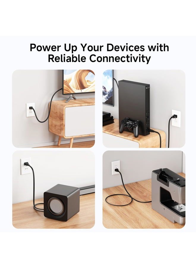 Cable Matters 2-Pack 2 Prong Vizio TV Power Cord Replacement - 6ft, NEMA 1-15P to IEC C7, Polarized AC Power Cord for PS2, TV, and More - Image 4