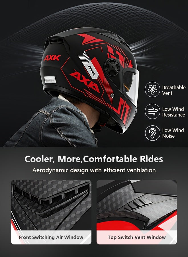AXK 3c Certification Electric Motorbike Helmet Locomotive Four Seasons Riding Full Helmet - Image 2