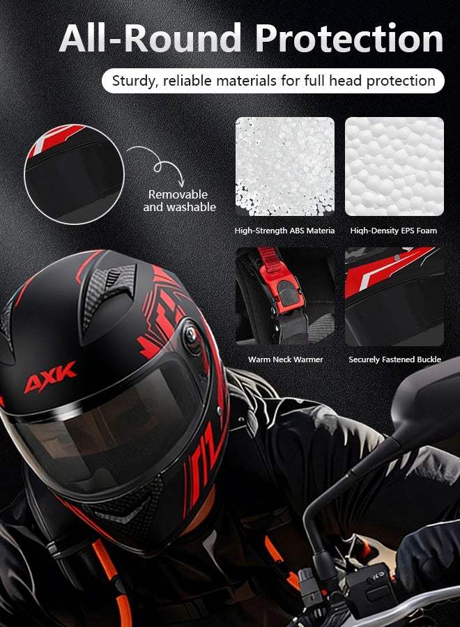 AXK 3c Certification Electric Motorbike Helmet Locomotive Four Seasons Riding Full Helmet - Image 4