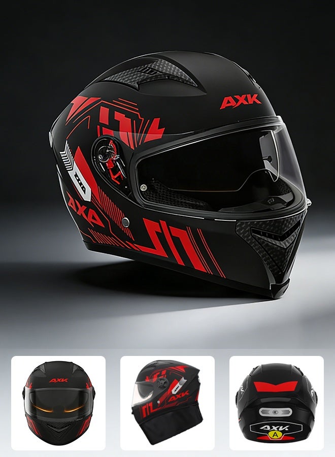 AXK 3c Certification Electric Motorbike Helmet Locomotive Four Seasons Riding Full Helmet - Image 1