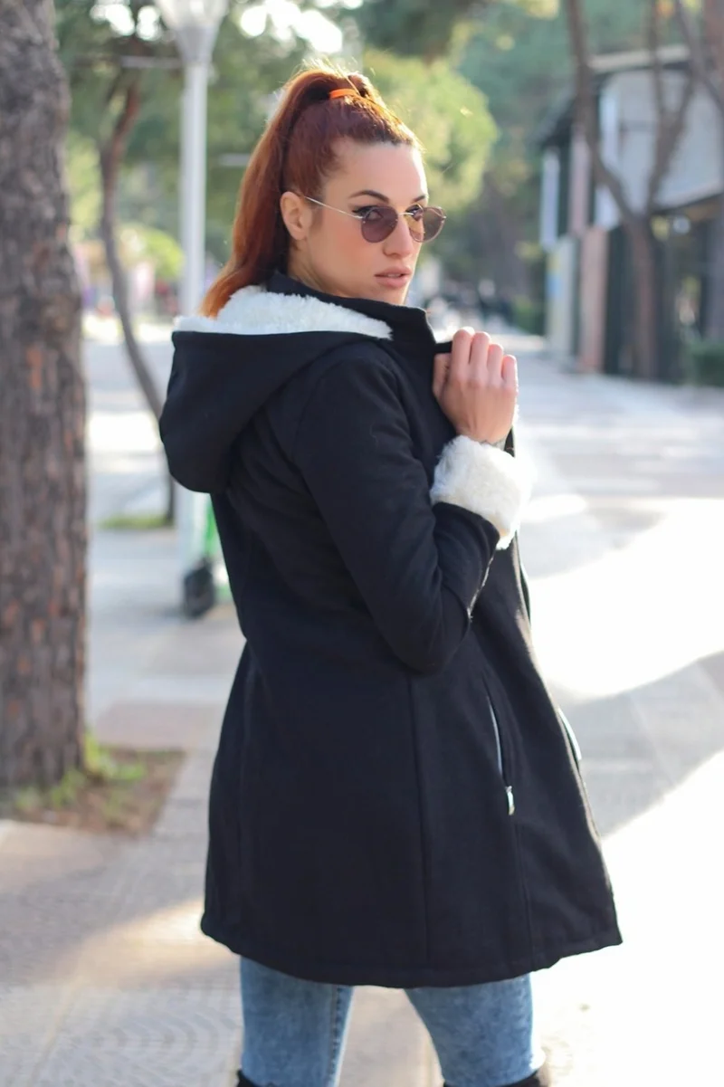 باربورا معطف شتوي نسائي يومي 819BLACK6