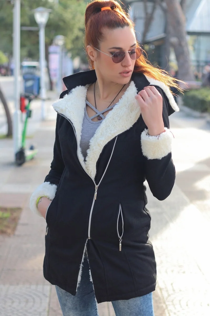 باربورا معطف شتوي نسائي يومي 819BLACK6