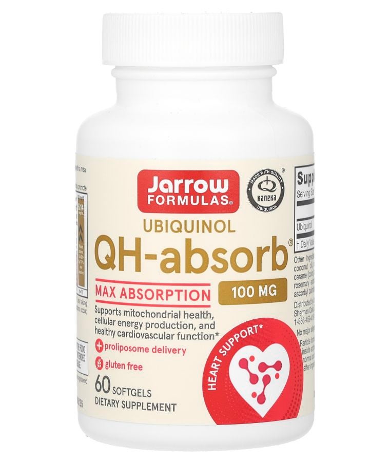 jarrow formulas Ubiquinol QH-Absorb Max Absorption 100 mg 60 Softgels