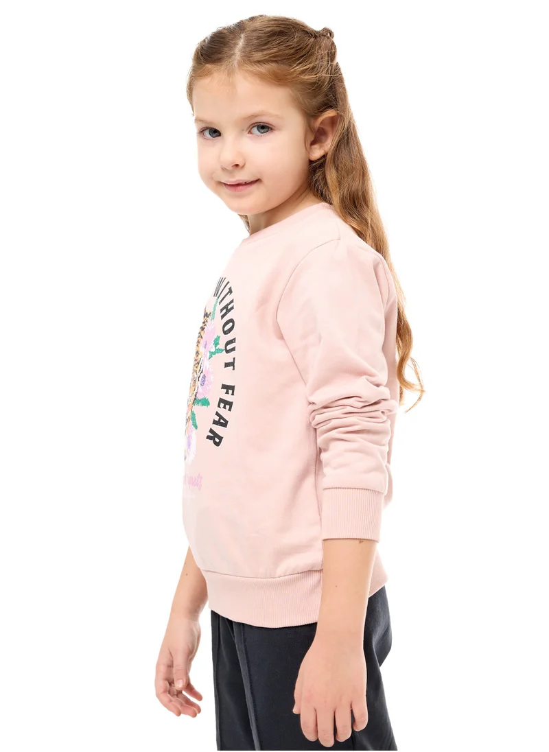 victor and jane Graphic and Glitter Printed Sweatshirt