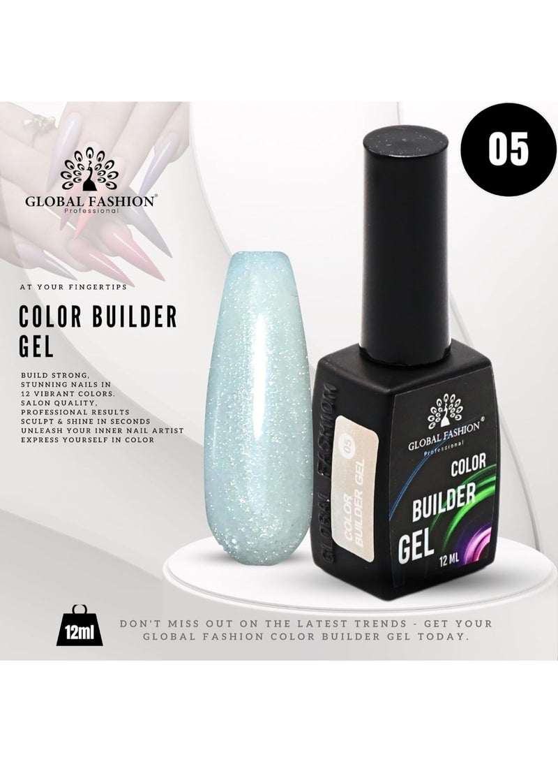 GLOBAL FASHION Professional Color Builder Gel 12Ml - Long-Lasting, Chip-Resistant Manicure  (Color 05)  - Image 2