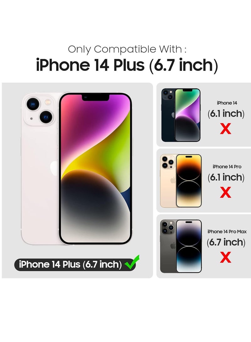 ELTRAZONE iPhone 14 Plus Case, [5 in 1 with 2 Pack Screen Protector + 2 Pack Camera Lens Protector, Liquid Silicone [Full Body] Protection Shockproof [Drop Protection] 6.7 Inch (CosmosBlue) - Image 3